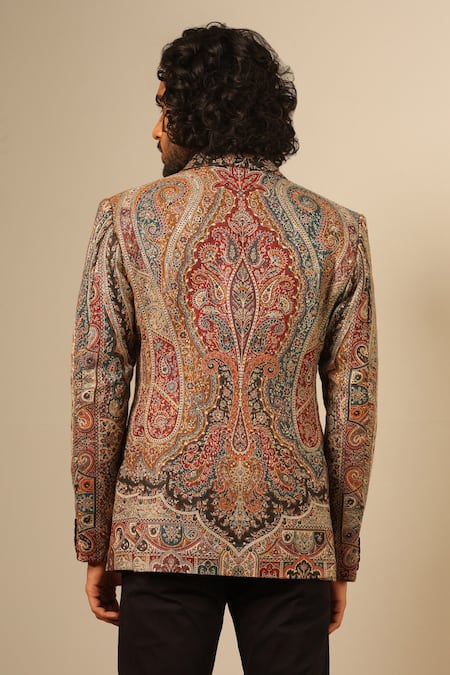 Dusala Raj Floral Woven Jacket 