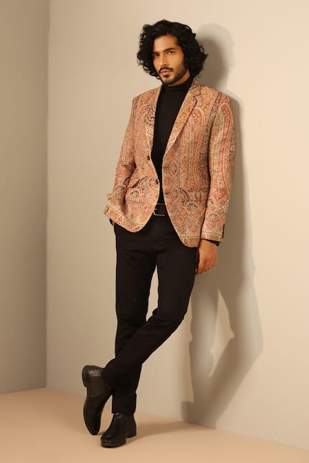 DUSALA Aarav Paisley Woven Jacket 