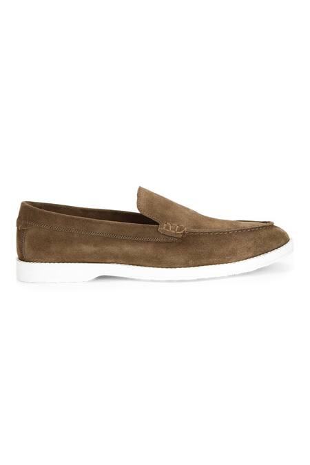 Shutiq Brown Plain Cedar Otimo Suede Loafers Online at Aza Fashions Shutiq_Brown Plain Cedar Otimo Suede Loafers _Online_at_Aza_Fashions