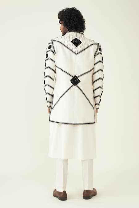 Ridhimaa Gupta Modern Manifesto Resham Embroidered Jacket Kurta Set 