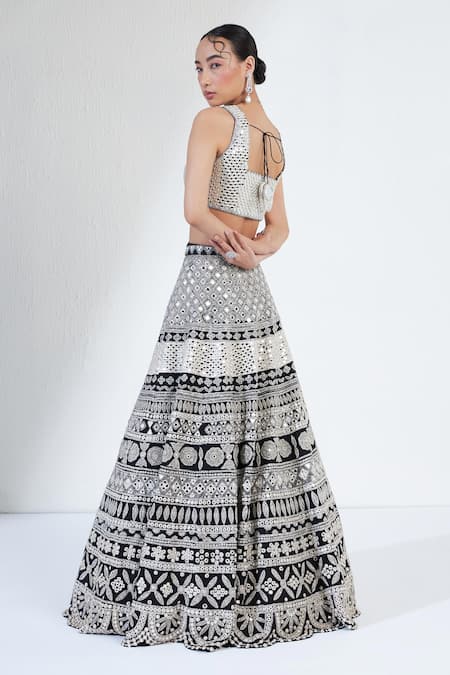 Ridhimaa Gupta Fleur Mirror Work Lehenga & Blouse Set 