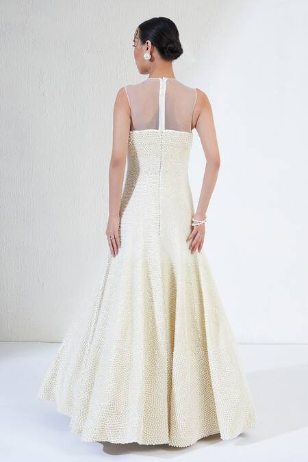 Ridhimaa Gupta Pearl Embellished Mermaid Gown 