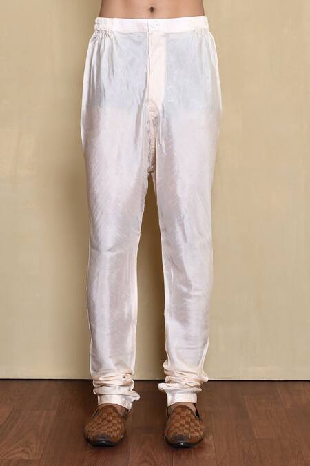 Arihant Rai Sinha_Cream Silk Embroidery Abstract Bundi Kurta Set _Online_at_Aza_Fashions