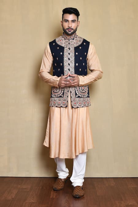 Arihant Rai Sinha Embroidered Bundi & Anarkali Set 