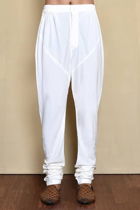 Arihant Rai Sinha_Sky Blue Silk, Cotton Mirrors Embroidered Sherwani Kurta Set_Online_at_Aza_Fashions