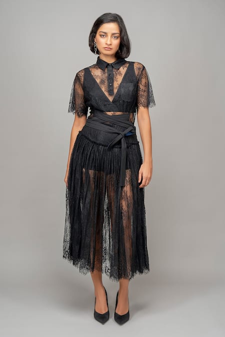 Leh Studios Lace Embellished Church Dress 