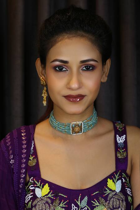 Just Jewellery Bead Studded Choker 