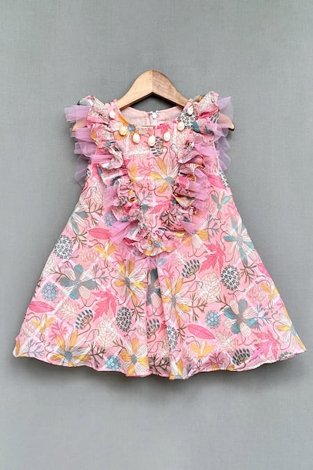 Label Neeti Bloom Print Ruffled Dress 