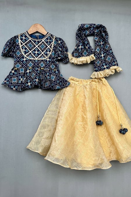 Label Neeti Patola Print Blouse Lehenga Set 