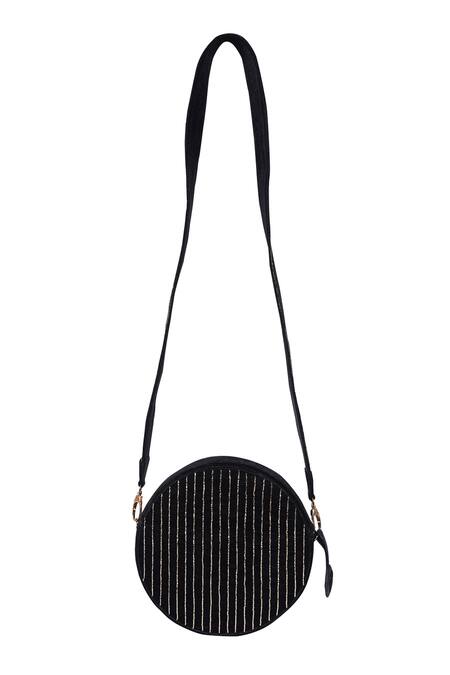 Veruschka By Payal Kothari Kate Stripe Embroidered Sling Bag 
