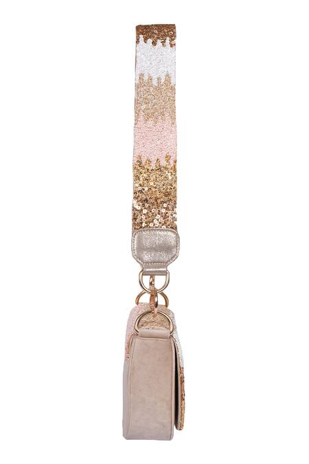 Veruschka By Payal Kothari_Multi Color Embellished Margaret Ombre Sequin Saddle Bag _Online_at_Aza_Fashions