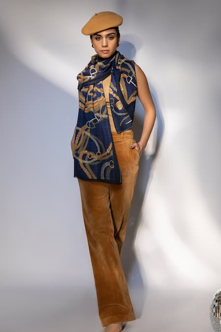 Modarta_Multi Color Ornamental Print Shawl _Online_at_Aza_Fashions