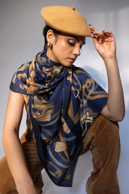 Shop_Modarta_Multi Color Ornamental Print Shawl _Online_at_Aza_Fashions