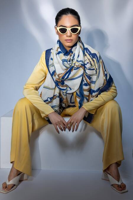 Buy_Modarta_Multi Color Wool Printed Shawl_Online_at_Aza_Fashions