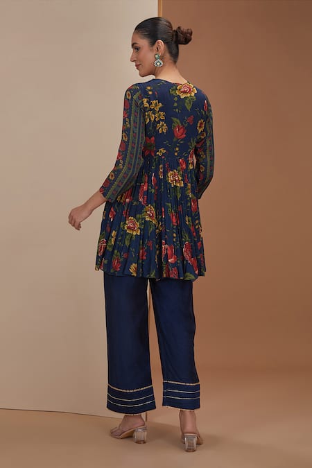 Neha Khullar Floral Print Short Anarkali Pant Set 