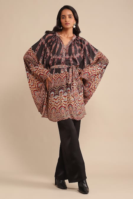 Ritu Kumar Printed Silk Kaftan Tunic 