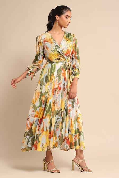 Ritu Kumar Floral Print Fit & Flared Dress 