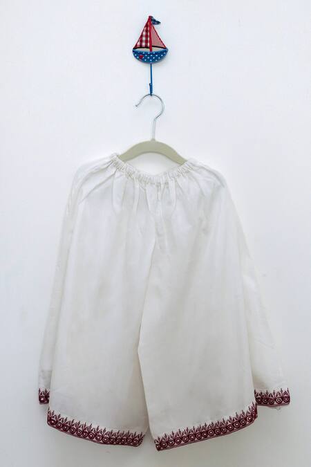 Buy Khela Maroon Raw Silk Embroidered Thread Peplum Jacket And Palazzo Set Online at Aza Fashions Buy_Khela_Maroon Raw Silk Embroidered Thread Peplum Jacket And Palazzo Set_Online_at_Aza_Fashions