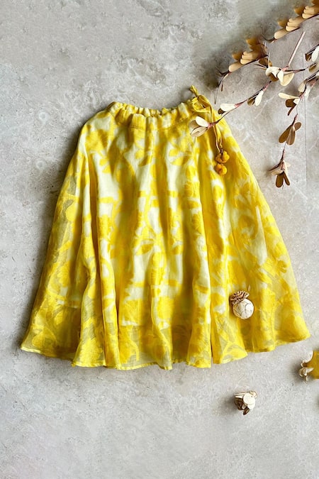 Khela_Blue Cotton Silk Embroidered Resham Peplum Overlay Floral Pattern Skirt Set_Online_at_Aza_Fashions