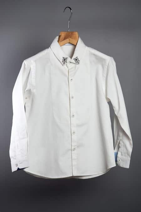 Khela_Blue Cotton Embroidered Thread Waistcoat Pant Set_at_Aza_Fashions