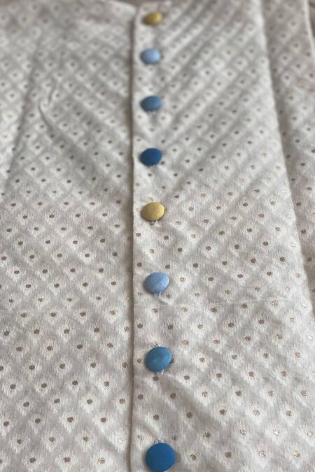 Shop Khela Ivory Cotton Silk Woven Geometric Textured Pintuck Dress Online at Aza Fashions Shop_Khela_Ivory Cotton Silk Woven Geometric Textured Pintuck Dress_Online_at_Aza_Fashions