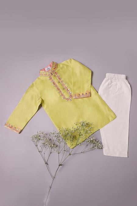 Mockingbird Floral Resham Embroidered Kurta With Pyjama 