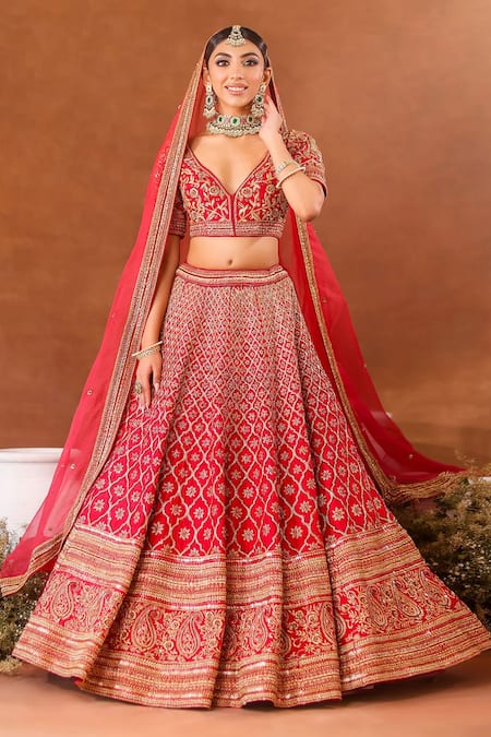Embellished Designer Rajasthani Lehenga Choli Bridal Dress – Nameera by  Farooq
