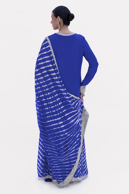 Talking Threads Placket Kashmiri Tilla Embroidered Kurta Sharara Set