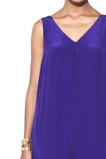 Buy_Siddhartha Bansal_Purple Crepe V-neck Box Pleated Jumpsuit _Online_at_Aza_Fashions