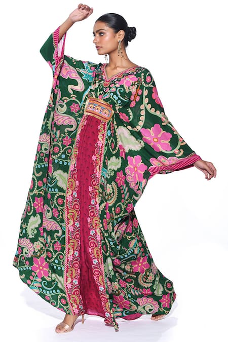 Siddhartha Bansal Mystic Fleur Print Kaftan 