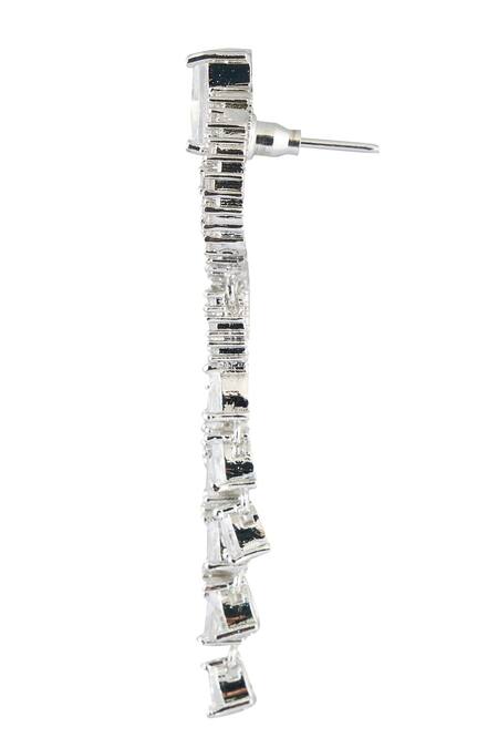 Buy_Nepra By Neha Goel_White Zari Circular Pattern Zircon Embellished Earrings