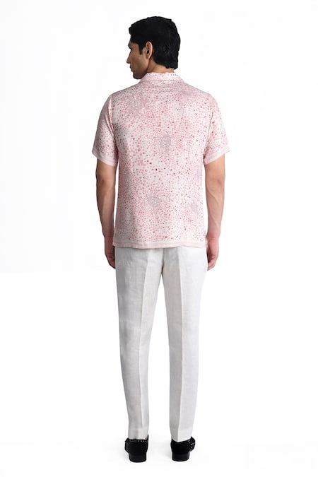 Rohit Gandhi + Rahul Khanna Geometric Print Half Sleeve Shirt 