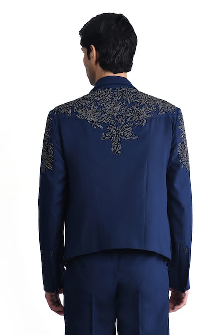 Rohit Gandhi + Rahul Khanna Crystal Floral Embellished Jacket 