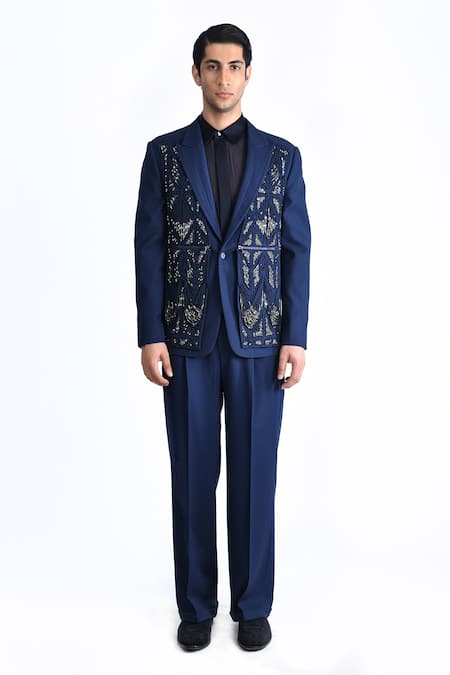 Rohit Gandhi + Rahul Khanna Scallop Cord Pattern Jacket 