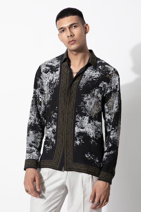 Rohit Gandhi + Rahul Khanna Printed Button Down Shirt 