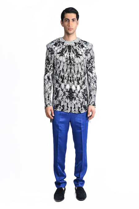 Rohit Gandhi + Rahul Khanna High Low Printed Shirt 