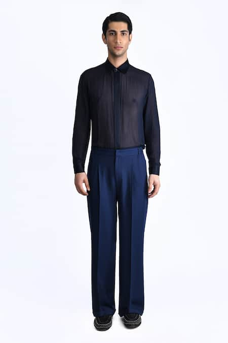 Rohit Gandhi + Rahul Khanna Sheer Full Sleeve Shirt 