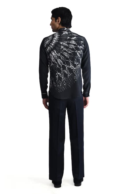 Rohit Gandhi + Rahul Khanna Asymmetric Printed Shirt 
