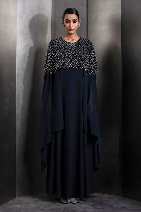 Rohit Gandhi + Rahul Khanna Crystal Cut-Out Bodice Kaftan 