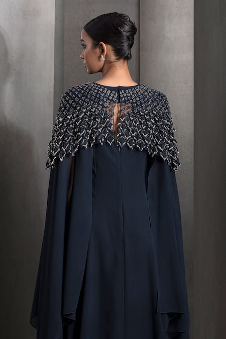 Rohit Gandhi + Rahul Khanna Crystal Cut-Out Bodice Kaftan 