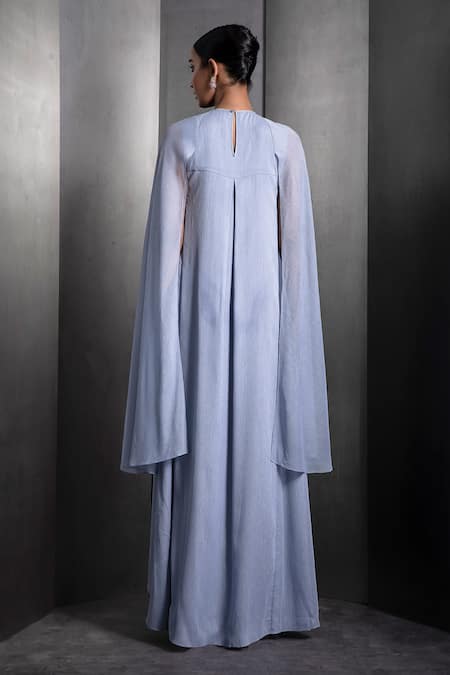 Rohit Gandhi + Rahul Khanna Metallic Crystal Embroidered Bodice Kaftan 