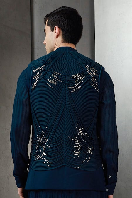 Rohit Gandhi + Rahul Khanna Finial Waist Interwoven Jacket 