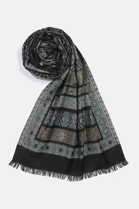 Shingora Jay Metallic Geometric Woven Muffler 