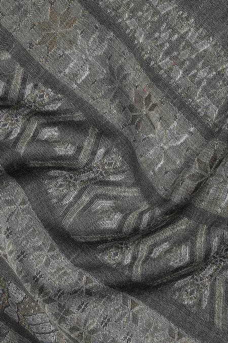 Buy Shingora Grey Jay Metallic Square Woven Muffler Online at Aza Fashions Buy_Shingora_Grey Jay Metallic Square Woven Muffler _Online_at_Aza_Fashions