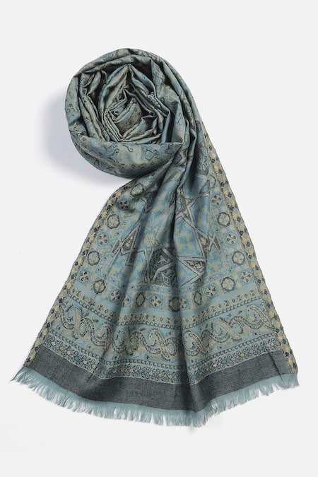 Shingora Haider Metallic Mughal Woven Muffler 