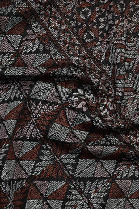 Buy Shingora Black Daksh Square Jacquard Woven Lohi Shawl Online at Aza Fashions Buy_Shingora_Black Daksh Square Jacquard Woven Lohi Shawl _Online_at_Aza_Fashions