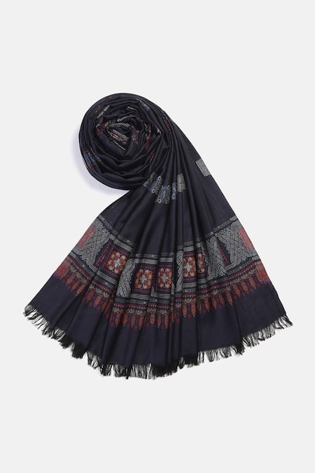 Shingora Ares Flora Swerve Wool Jacquard Lohi Shawl 