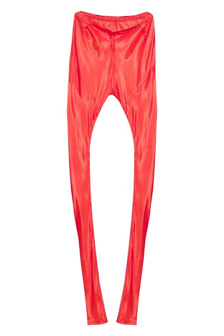 Aiman_Red Silk Embroidery, Zari, Sequins Mandarin Collar Anarkali Set_at_Aza_Fashions