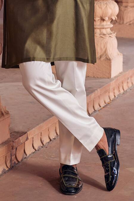 Buy Studio Bagechaa Green Chanderi, Cotton Embroidery Thread Bundi Set Online at Aza Fashions Buy_Studio Bagechaa_Green Chanderi, Cotton Embroidery Thread Bundi Set _Online_at_Aza_Fashions