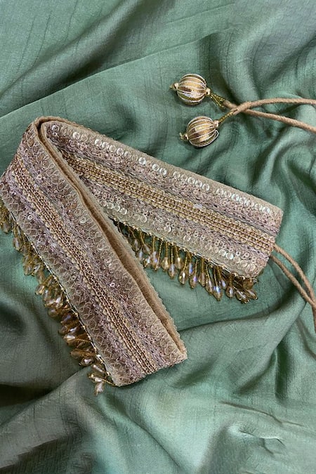 Priti Sahni Tassel Embellished Belt 